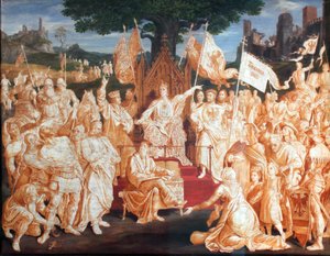 ハプスブルクのルドルフ皇帝による公安の確立 作： Julius Schnorr von Carolsfeld